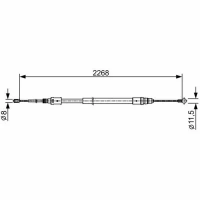BOSCH 1 987 482 409 Cavo Comando, Freno Stazionamento Scelto Dai Clienti